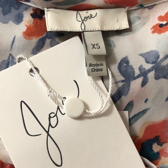 Joie silk Barba floral print top, NWT, XS - Picture 8 of 8